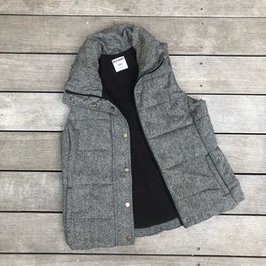 Tweed puffer vest